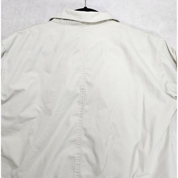 TravelSmith Safari Jacket Womans L 12 14 Vtg Utility Cargo Military Khaki Beige - Picture 8 of 15